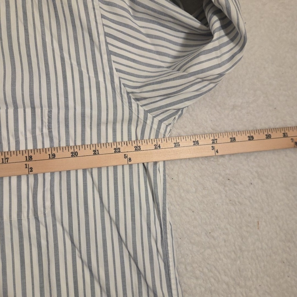 VTG 90's LL Bean Men's 17-35 Striped Button Down Shirt Made In Hong Kong Single - Picture 4 of 7